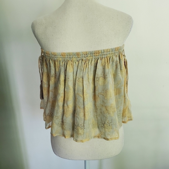 Raga "Norah" Off Shoulder Tie Tassel Top - Picture 6 of 10